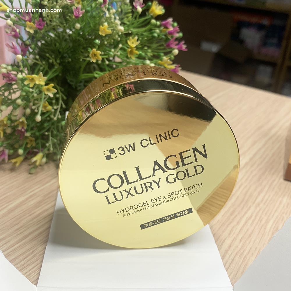 Đắp mắt chống lão hóa Collagen Luxury Gold Hydrogel Eye & Spot Patch 3W Clinic-2