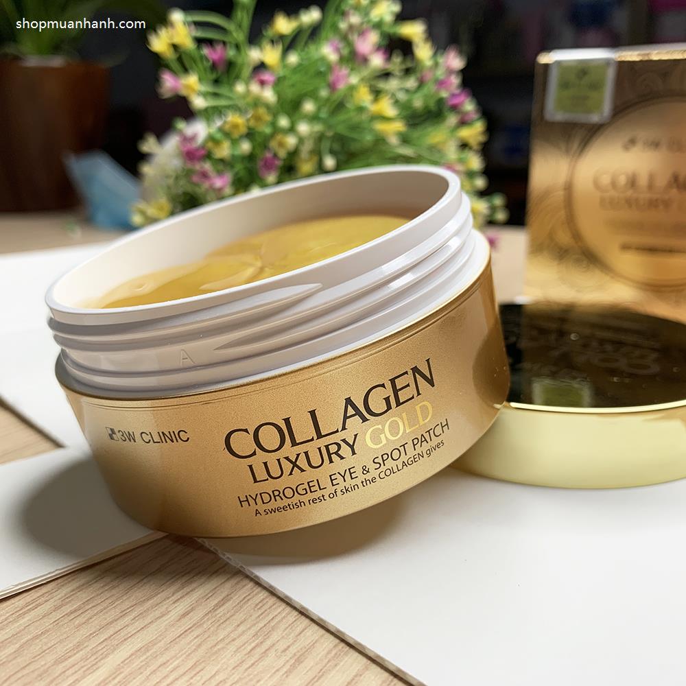 Đắp mắt chống lão hóa Collagen Luxury Gold Hydrogel Eye & Spot Patch 3W Clinic-6