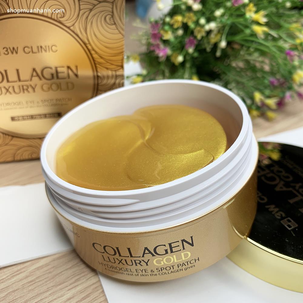 Đắp mắt chống lão hóa Collagen Luxury Gold Hydrogel Eye & Spot Patch 3W Clinic-8
