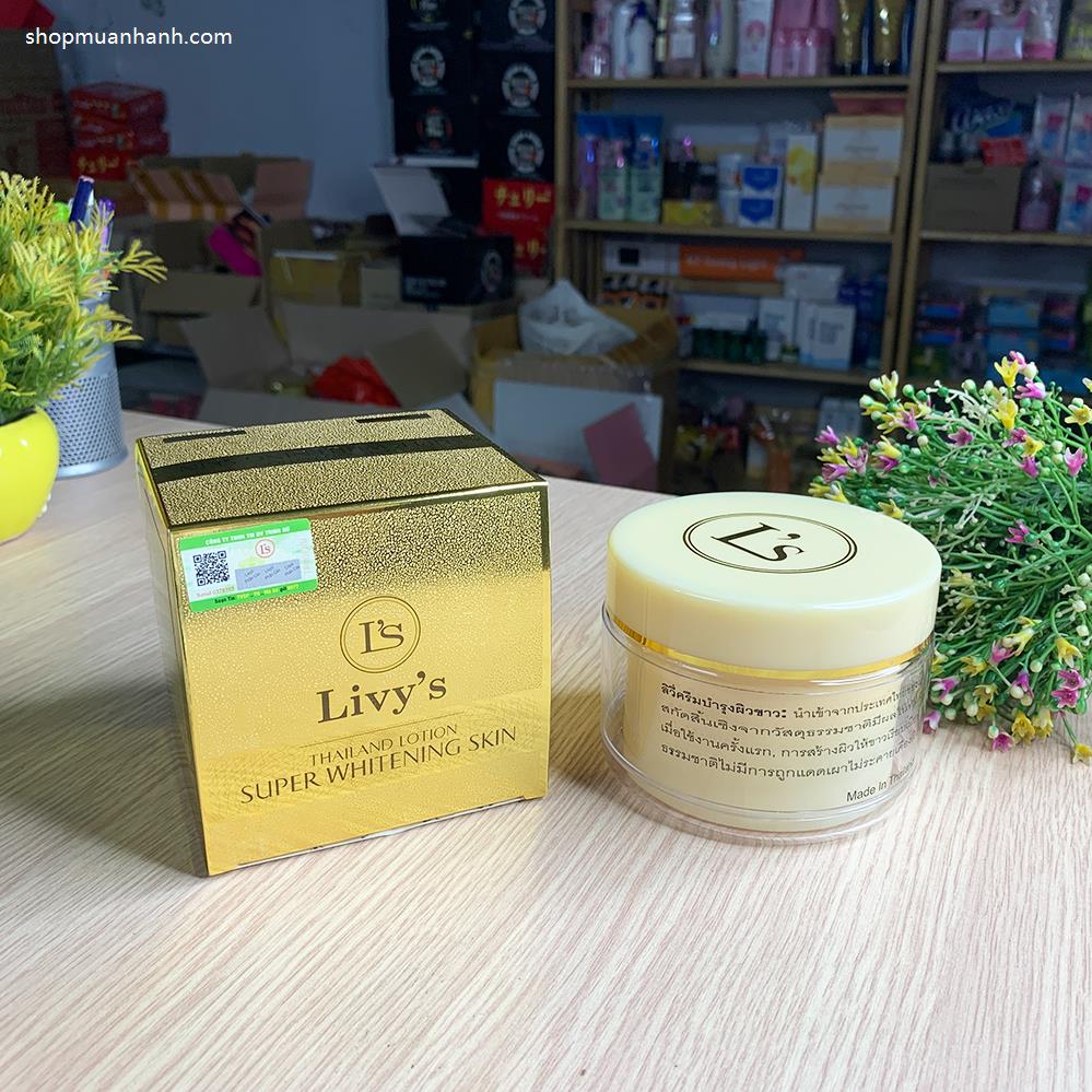 Kem Dưỡng Trắng Body Cao Cấp Livy’s vàng Thái Lan 250gr - Kem Body Livy's Vàng Mẫu Mới-1