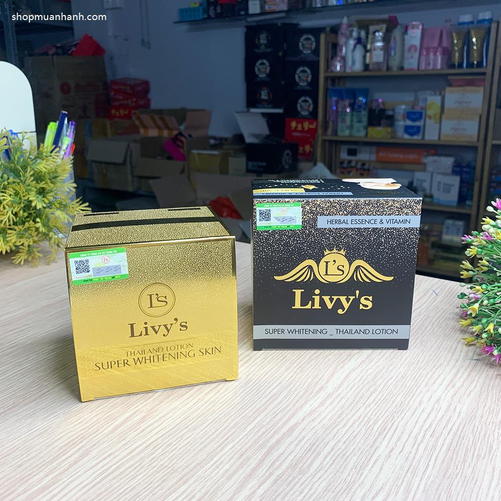 Kem Dưỡng Trắng Body Cao Cấp Livy’s vàng Thái Lan 250gr - Kem Body Livy's Vàng Mẫu Mới-3