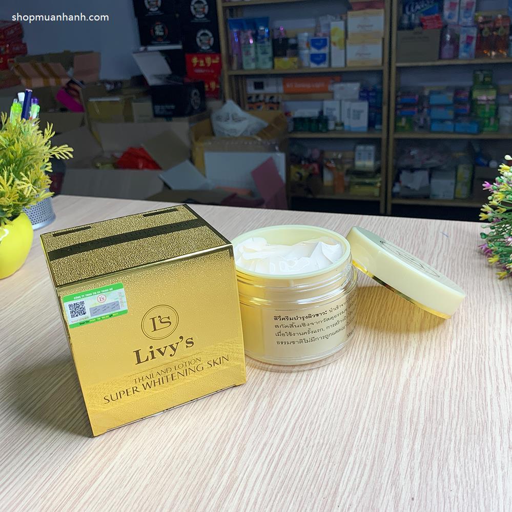 Kem Dưỡng Trắng Body Cao Cấp Livy’s vàng Thái Lan 250gr - Kem Body Livy's Vàng Mẫu Mới-6