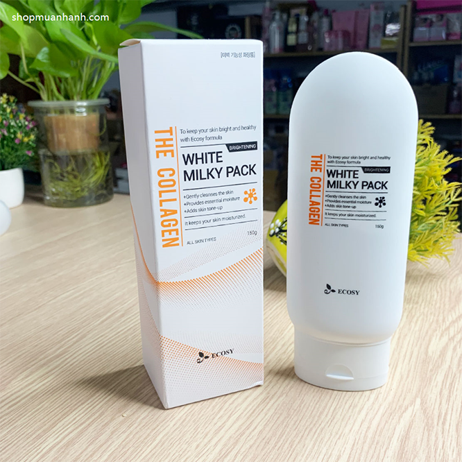 Kem dưỡng trắng da body Nature White Milky Pack The Collagen ECOSY 150g-2