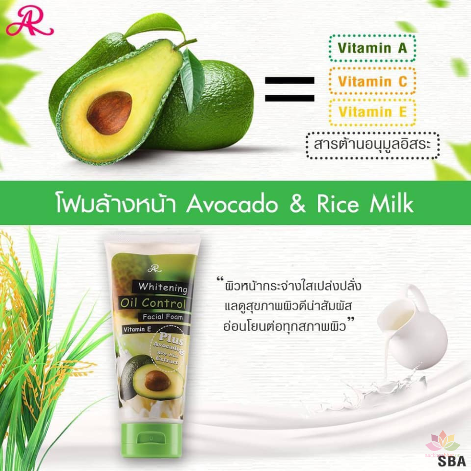 Sữa Rửa Mặt Whitening Oil Control Trái Bơ Thái Lan-1