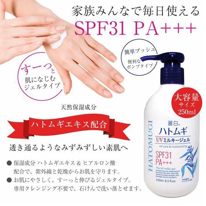 Sữa Dưỡng Trắng Da Chống Nắng Hatomugi SPF31 PA Nhật Bản-2