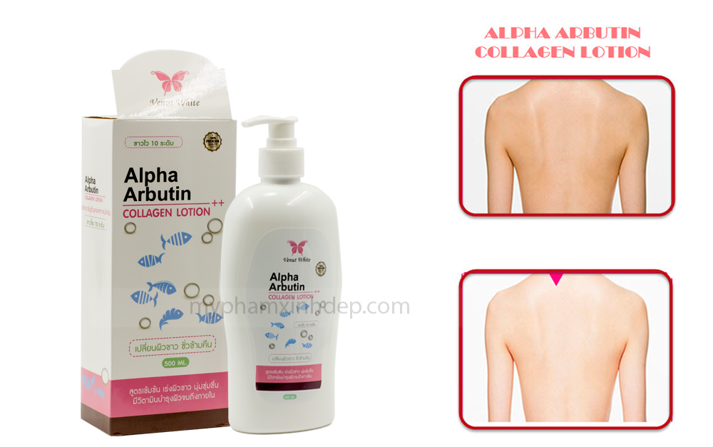 Dưỡng Trắng Da Alpha Arbutin Collagen Lotion 500ml Thái Lan-1