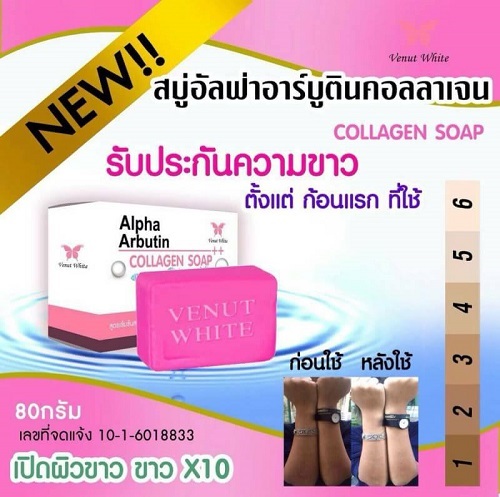 Soap Collagen Alpha Burtin Venut White Thái Lan Chính Hãng-2