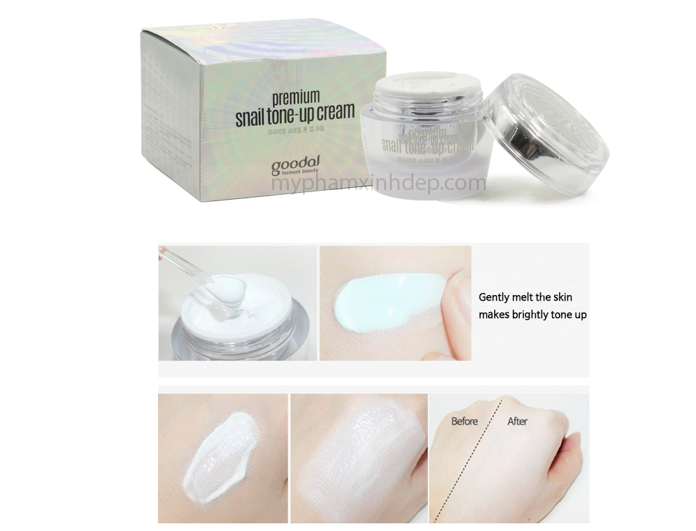 Kem Dưỡng Trắng Da Cao Cấp Ốc Sên Goodal Premium Snail Tone Up Cream Hàn Quốc-1