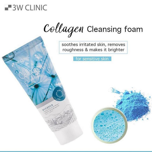 Sữa Rửa Mặt Chiết Xuất Collagen 3W Clinic 100ml-1