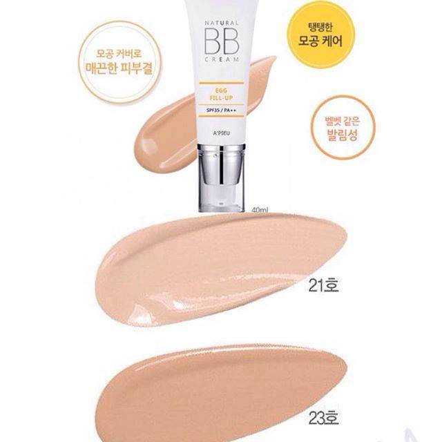 Kem Nền Natural BB Cream Egg Fill Up APIEU SPF35 PA-1