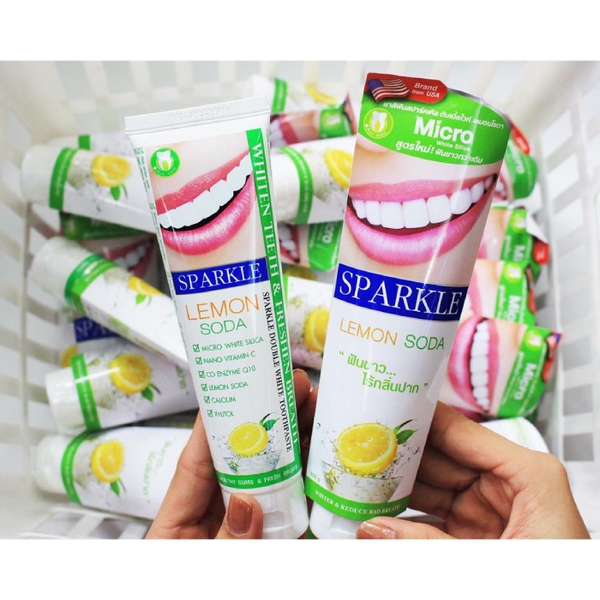 Kem Đánh Trắng Răng Trà Xanh Sparkle Thái Lan-2