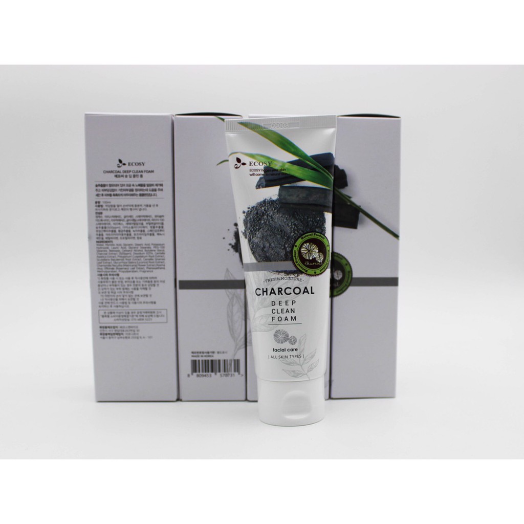 Sữa Rửa Mặt Ecosy Chiết Xuất Than Hoạt Tính - Ecosy Chacoal Deep Clean Foam 100ml-2