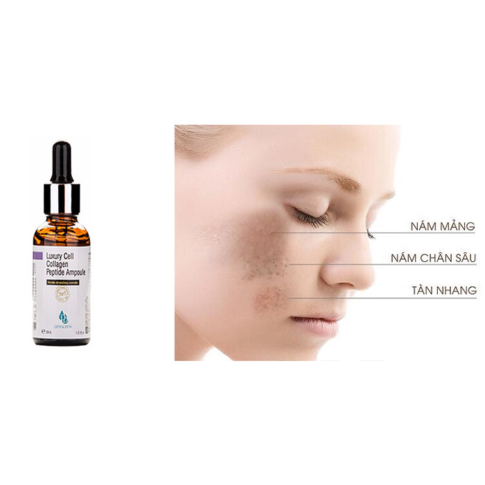Tinh Chất Trị Nám Cao Cấp Dew And Dew Luxury Cell Collagen Peptide 30ml-2