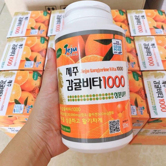 Viên Vitamin C Jeju Orange 500g 277 viên Hàn Quốc - Vitamin C từ cam quýt đảo Jeju-1