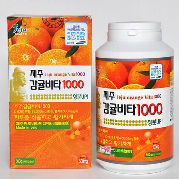 Viên Vitamin C Jeju Orange 500g 277 viên Hàn Quốc - Vitamin C từ cam quýt đảo Jeju-2