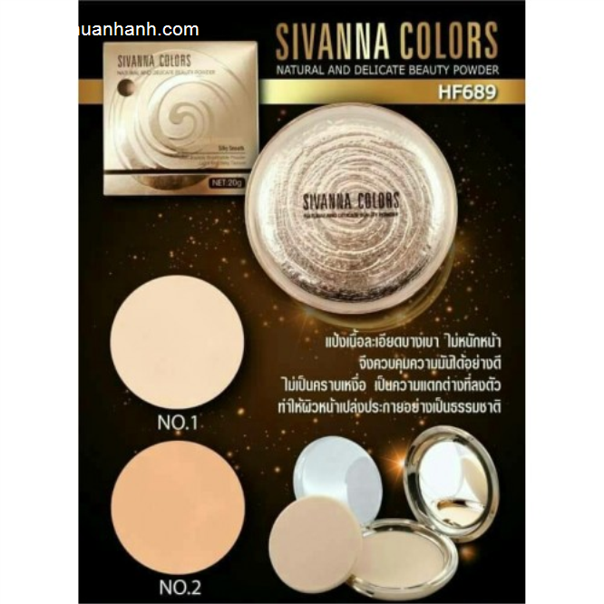 Phấn Phủ Nén Kiềm Dầu Sivanna Colors Thái Lan-2