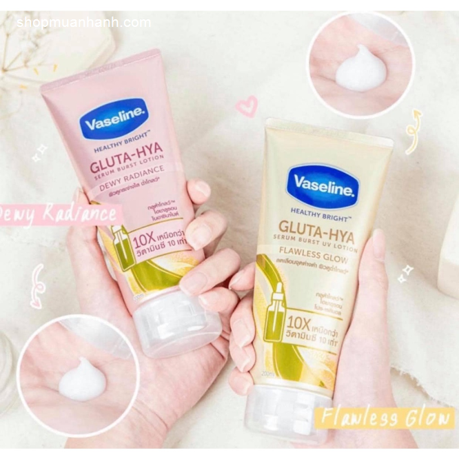 Sữa Dưỡng Thể Trắng Da Vaseline Healthy Bright Gluta-Hya Serum Burst Thái lan-1