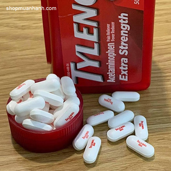 Viên Uống Giảm Đau Hạ Sốt Tylenol Acetaminophen Pain Reliever 500mg 325 Viên Mỹ-2