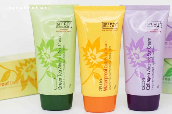 Kem chống nắng cellio SPF 50+/PA+++ - 3 Loại Kem Chống Nắng-1