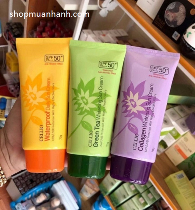 Kem chống nắng cellio SPF 50+/PA+++ - 3 Loại Kem Chống Nắng-1