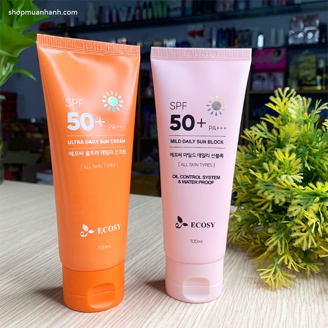 Kem Chống Nắng Ecosy Ultra Daily Sun Cream Kiềm Dầu Không Trôi 100ml Kem Chống Nắng-2
