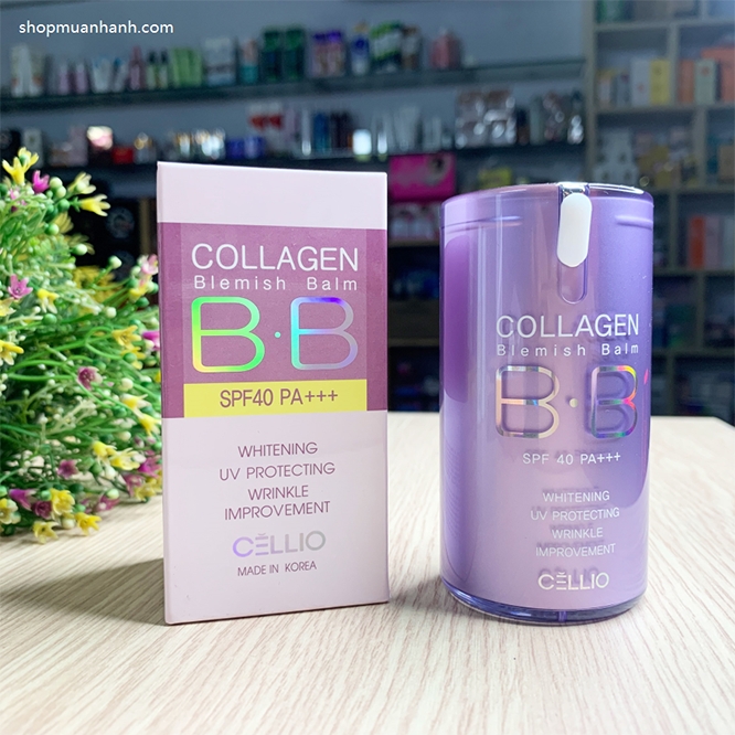 Kem Nền Cellio Collagen Blemish Balm B.B SPF 40 PA+++ Trang Điểm Khuôn Mặt-1