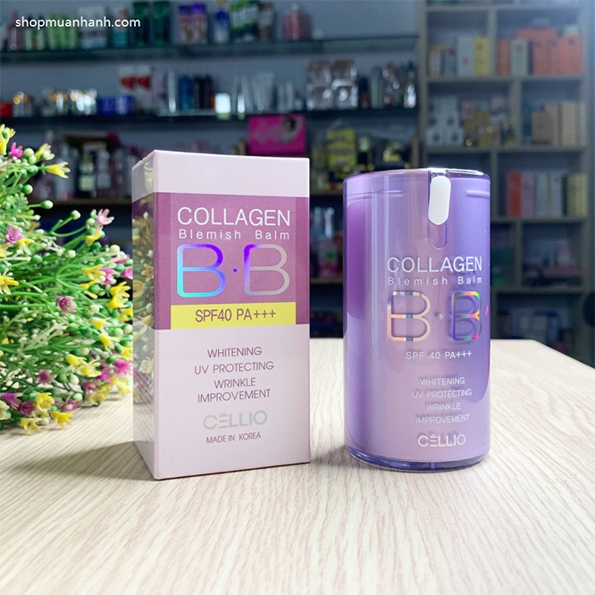 Kem Nền Cellio Collagen Blemish Balm B.B SPF 40 PA+++ Trang Điểm Khuôn Mặt-1