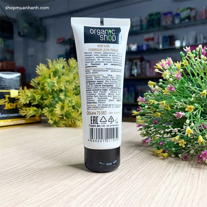 Kem Tẩy Da Chết Mặt Organic Shop Organic Coffee And Powder Của Nga Tẩy Tế Bào Chết-2