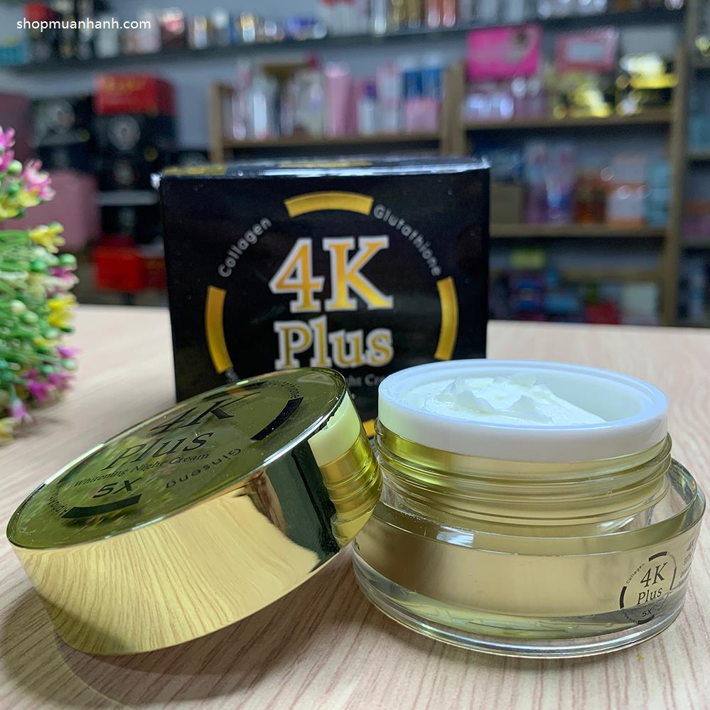 Kem Dưỡng Trắng Da Nhân Sâm 4k Plus Whitening Night Cream Dưỡng Da Mặt-3