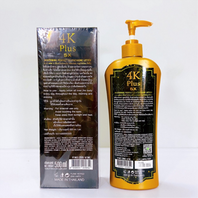 Dưỡng Trắng da 4K Plus 5X Whitening Perfect Glutathione thái lan Dưỡng Thể-1
