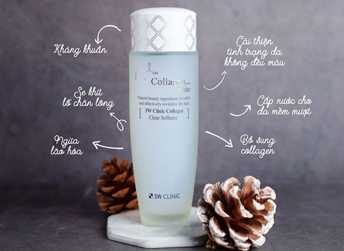Nước Hoa Hồng Làm Trắng Da 3W Clinic Collagen 150ml Dưỡng Da Mặt-1