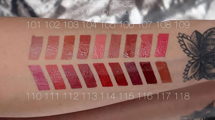 Son Kem Lì Golden Rose Soft And Matte Trang Điểm Đôi Môi-1