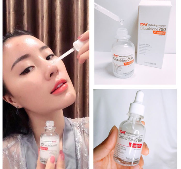 Huyết Thanh Trắng Da 7Day Whitening Program Glutathione 700 V-Ample Dưỡng Da Mặt-1