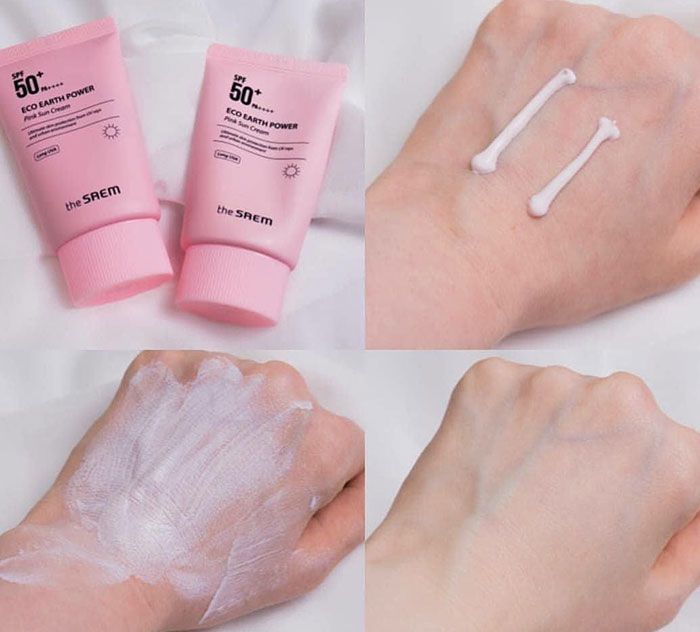 Kem Chống Nắng The SAEM Eco Earth Power Pink Sun Cream SPF50 Plus PA Kem Chống Nắng-1