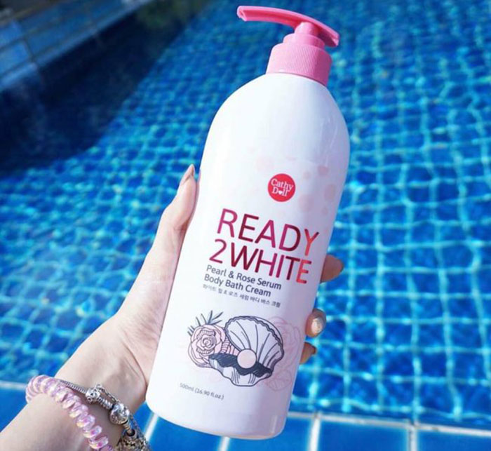 Sữa Tắm Trắng Da - Cathy Doll Ready 2 White Pearl And Rose Serum Body Bath Cream Thái Lan Sữa Tắm-1