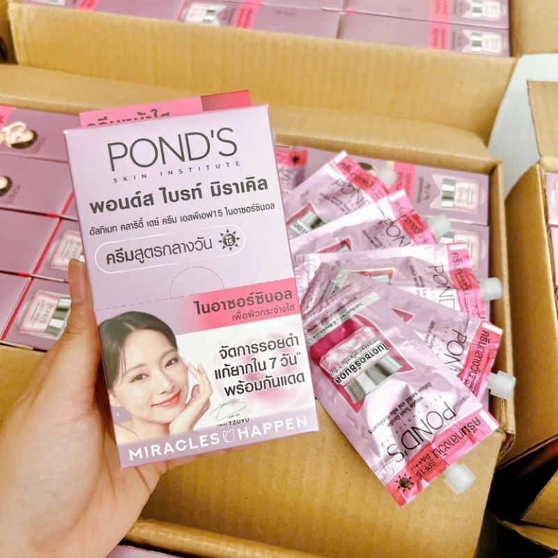 Kem Dưỡng Da Mặt Ponds Thái Lan Hộp 6 Gói Dưỡng Da Mặt-1