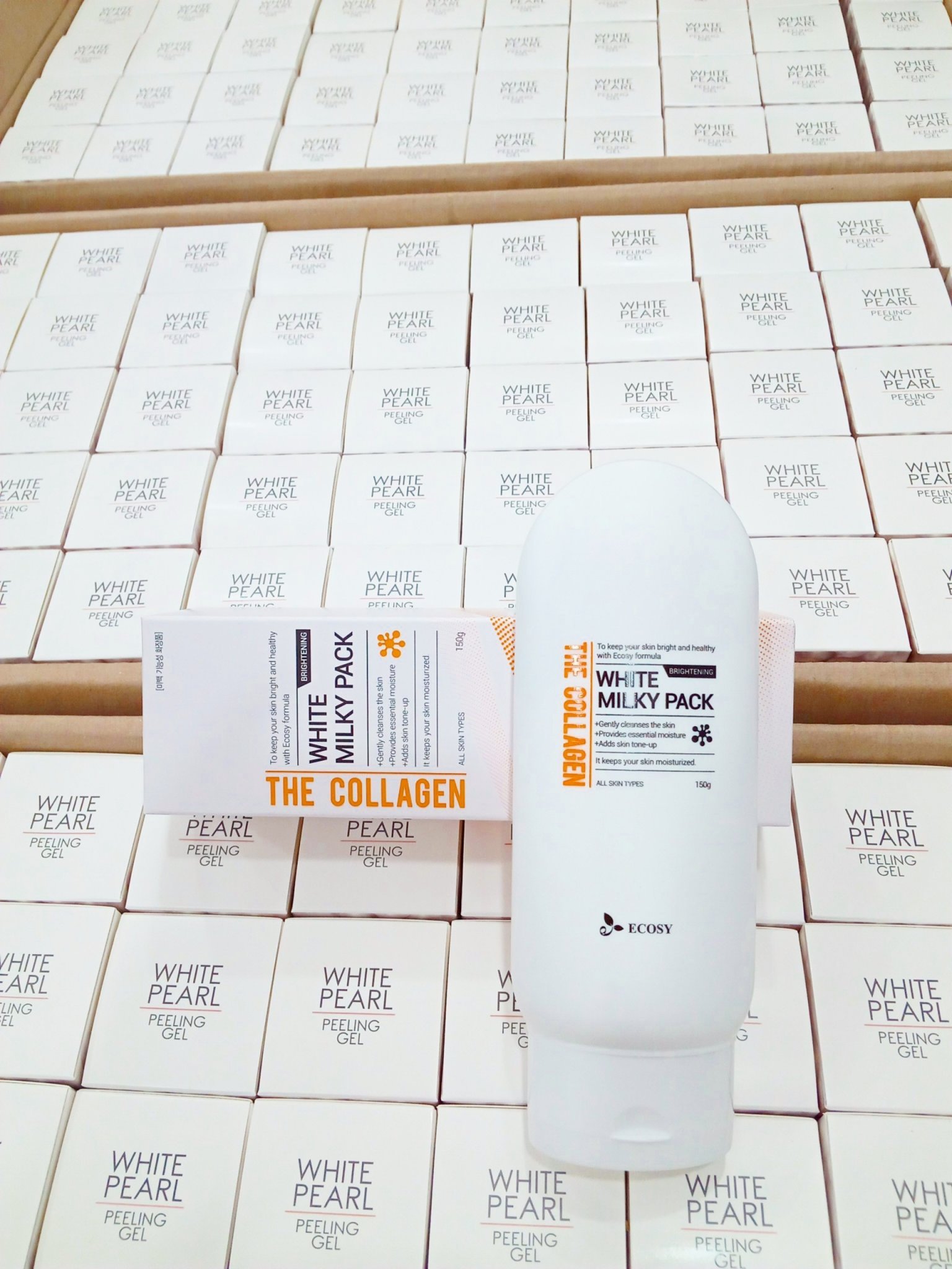 Kem dưỡng trắng da body Nature White Milky Pack The Collagen ECOSY 150g Dưỡng Thể-1