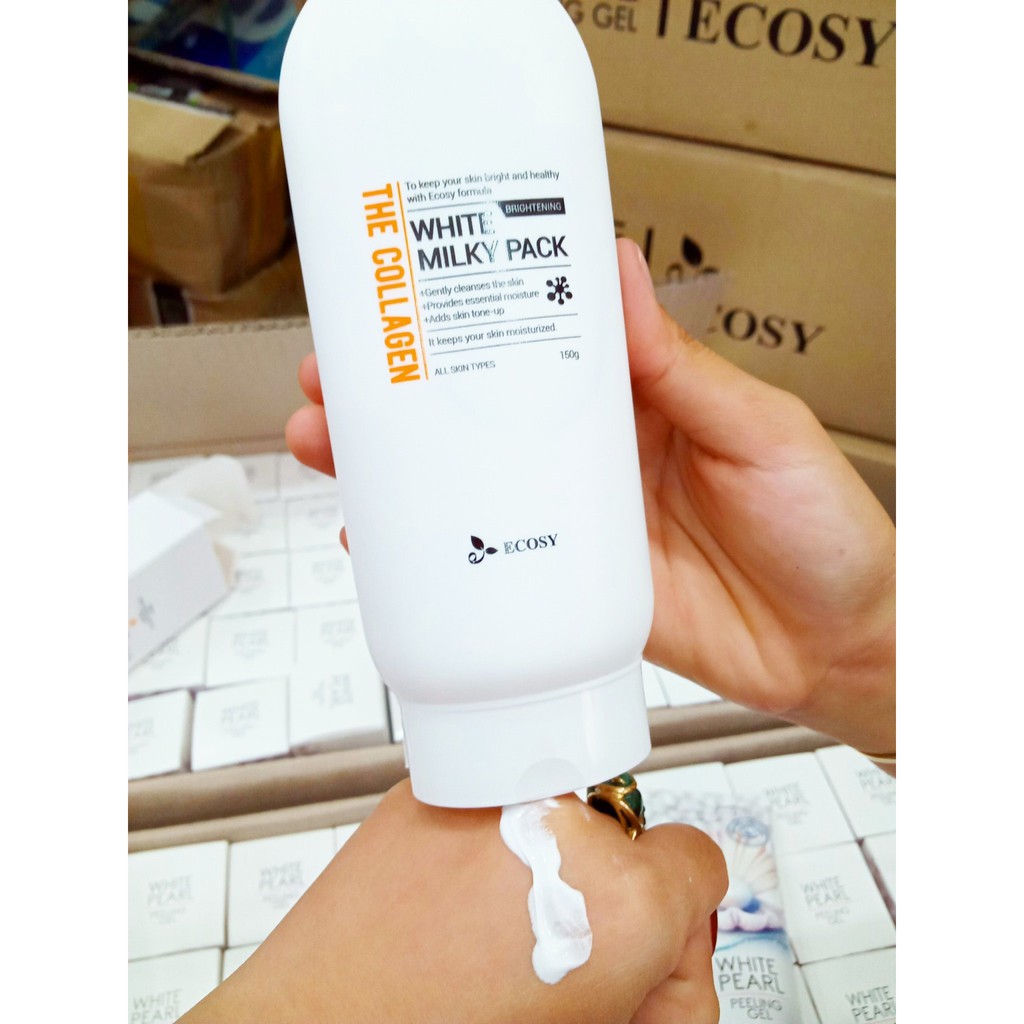 Kem dưỡng trắng da body Nature White Milky Pack The Collagen ECOSY 150g Dưỡng Thể-1