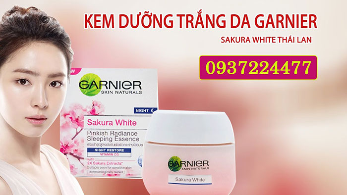 Kem Dưỡng Trắng Da Garnier Sakura White Thái Lan Dưỡng Da Mặt-1