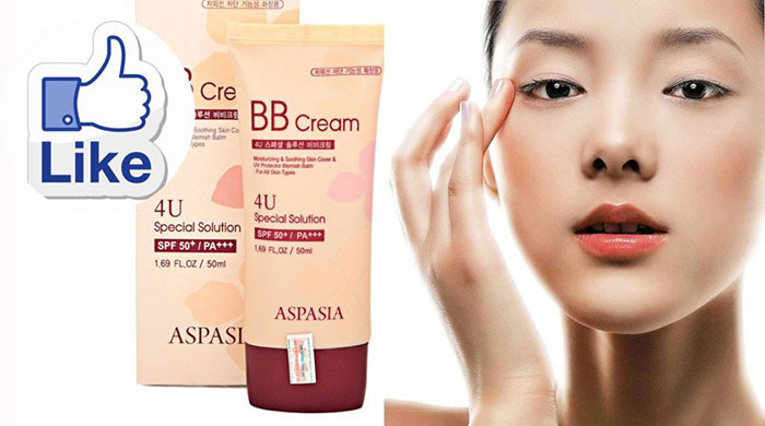 Kem Nền Chống Nắng Aspasia 4U Special B.B Solution Cream SPF50 PA Trang Điểm Khuôn Mặt-1