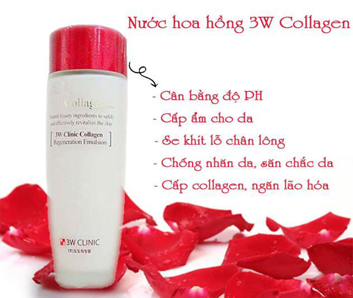 Nước Hoa Hồng Làm Sạch Da 3W Clinic Collagen 150ml Nước Hoa-1