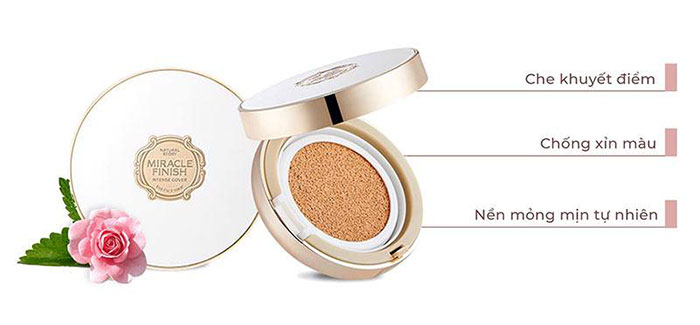 Phấn Nước Miracle Finish CC Ultra Moist Cushion SPF50 Plus The Face Shop Trang Điểm Khuôn Mặt-1