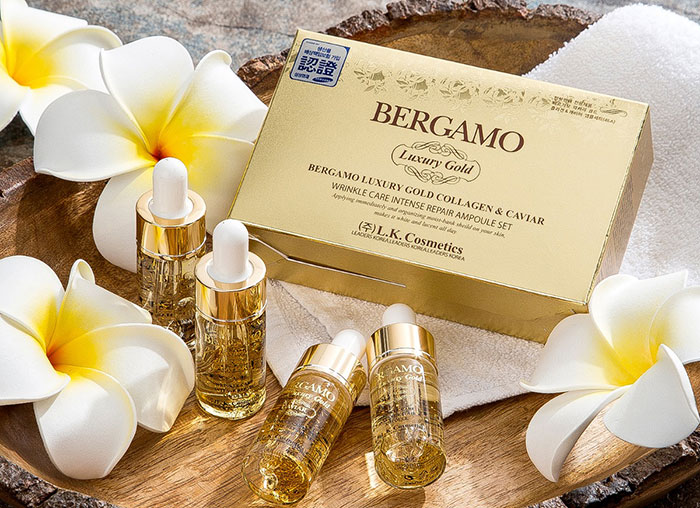 Serum Bergamo Luxury Gold Collagen And Caviar Hàn Quốc Dưỡng Da Mặt-1
