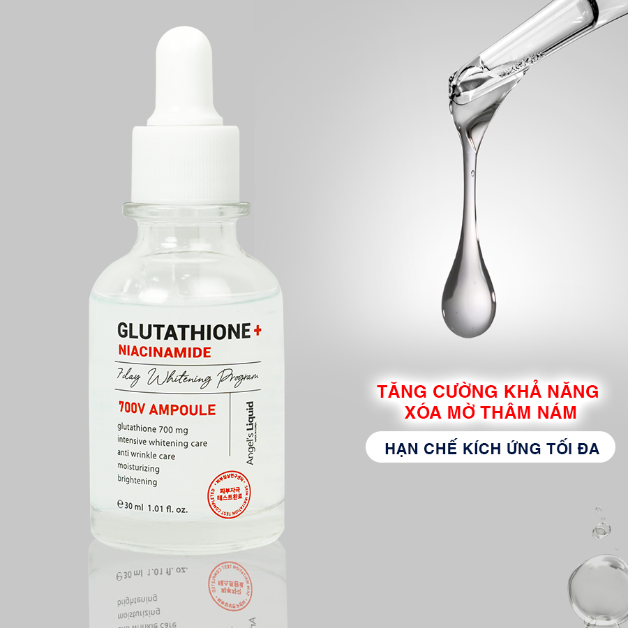 Serum Dưỡng Trắng Se Khít Chân Lông Angel's Liquid Glutathione+5% Niacinamide 7Day Whitening Ampoule Dưỡng Da Mặt-1