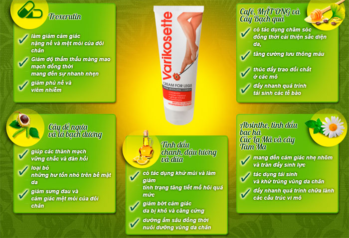 Kem Varikosette Hỗ Trợ Điều Trị Suy Giãn Tĩnh Mạch Chăm Sóc Cá Nhân-1
