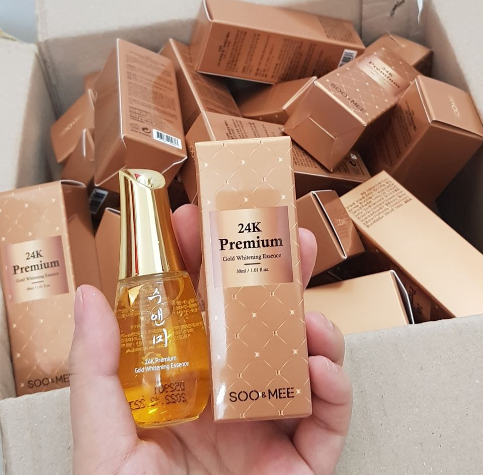 Tinh Chất Vàng Soo & Mee 24K Premium Gold Whitening Essence Dưỡng Da Mặt-1