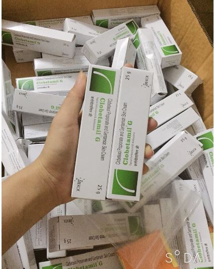 Tuýp dài Clobetamil G Thái Lan Dưỡng Da Mặt-1