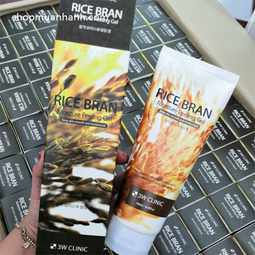 Gel Tẩy Tế Bào Chết Gạo 3W Clinic Rice Bran Moisture Peeling Gel 180ml-3