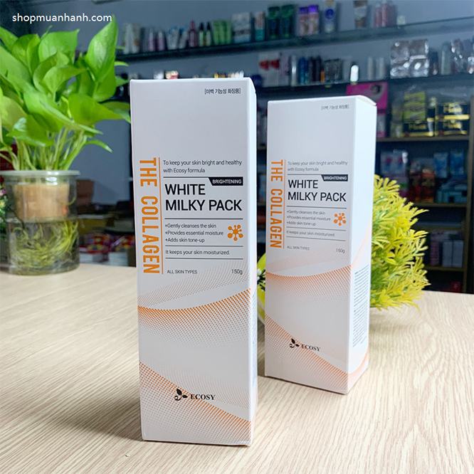 Kem dưỡng trắng da body Nature White Milky Pack The Collagen ECOSY 150g-1