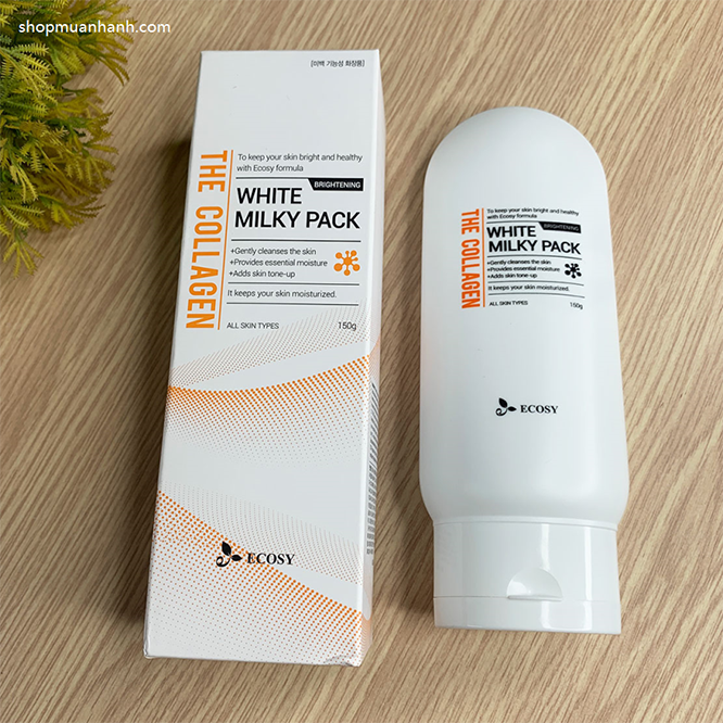Kem dưỡng trắng da body Nature White Milky Pack The Collagen ECOSY 150g-3